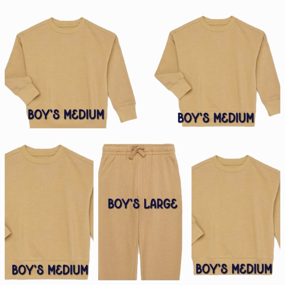 🆕Lot - Boys Sweats - 4 Tops (M) & 1 Bottom (L) - ALL NWT